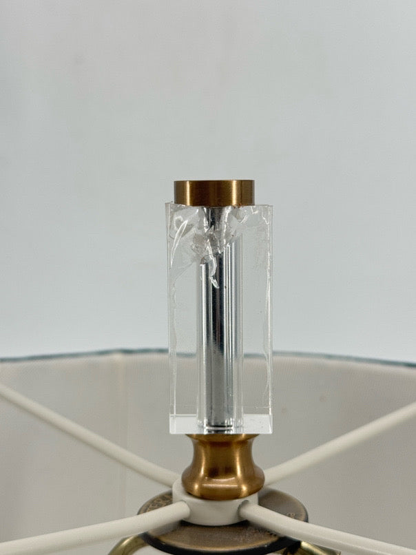 UTTERMOST Brass & Lucite Pair of Lamps