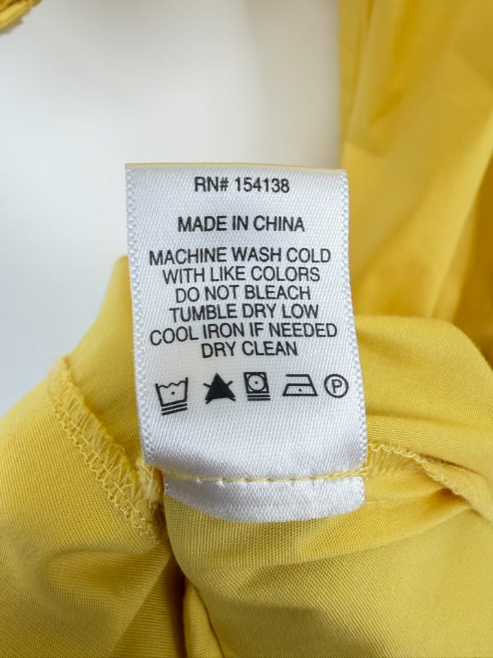 Staud Size Wmn's S Yellow Button Down Balloon Sleeve Maxi-Dress