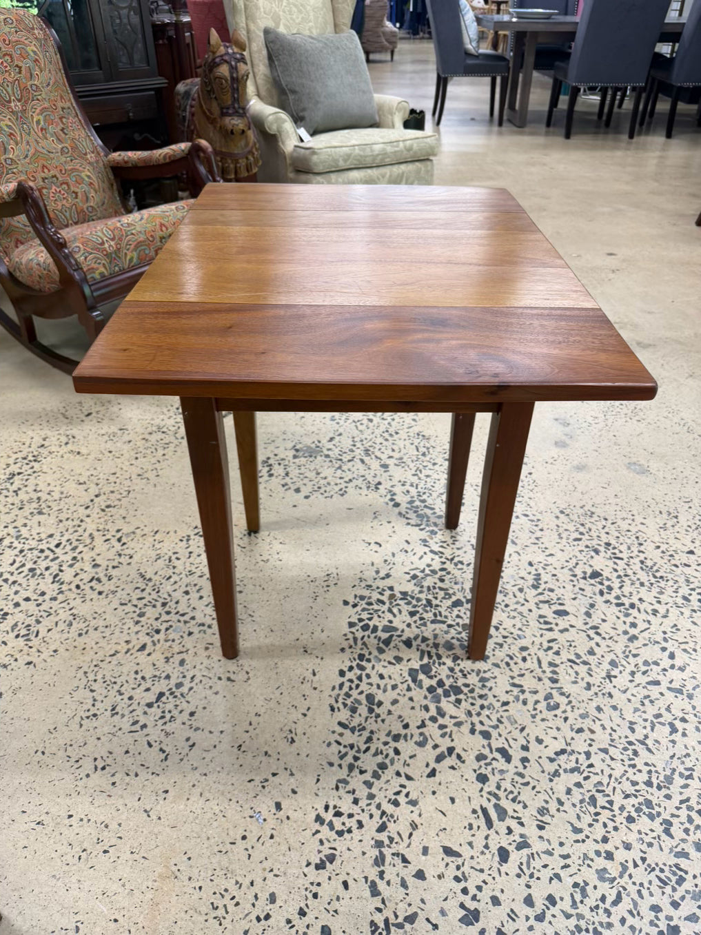 VINTAGE Light Pine Drop Leaf End Table