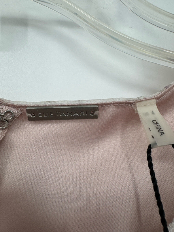 ELIE TAHARI Size 4 Blush Floral Channa Sleeveless Dress NWT