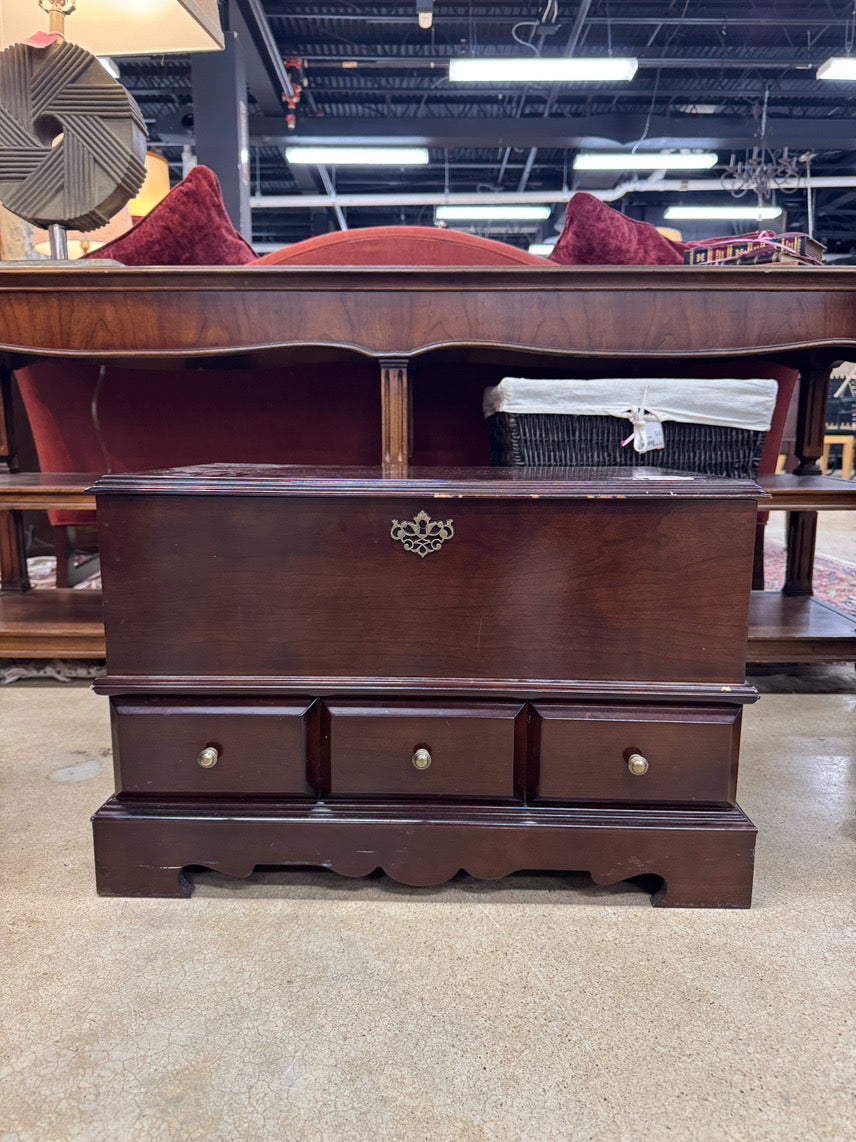 Wood Felt-Lined Hope Chest