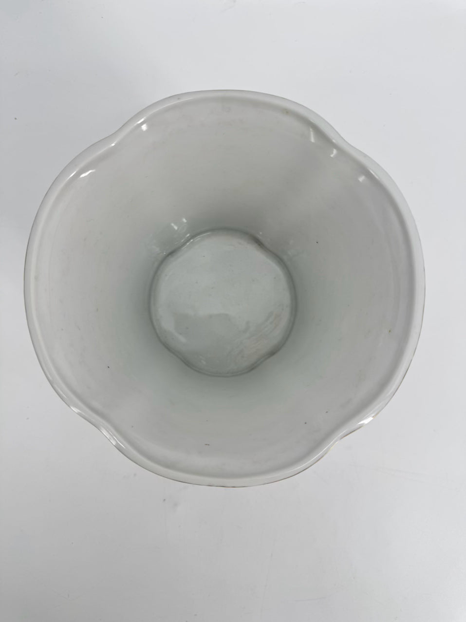 LSCO Rust & Gold Ceramic Handpainted Decorative Cachepot