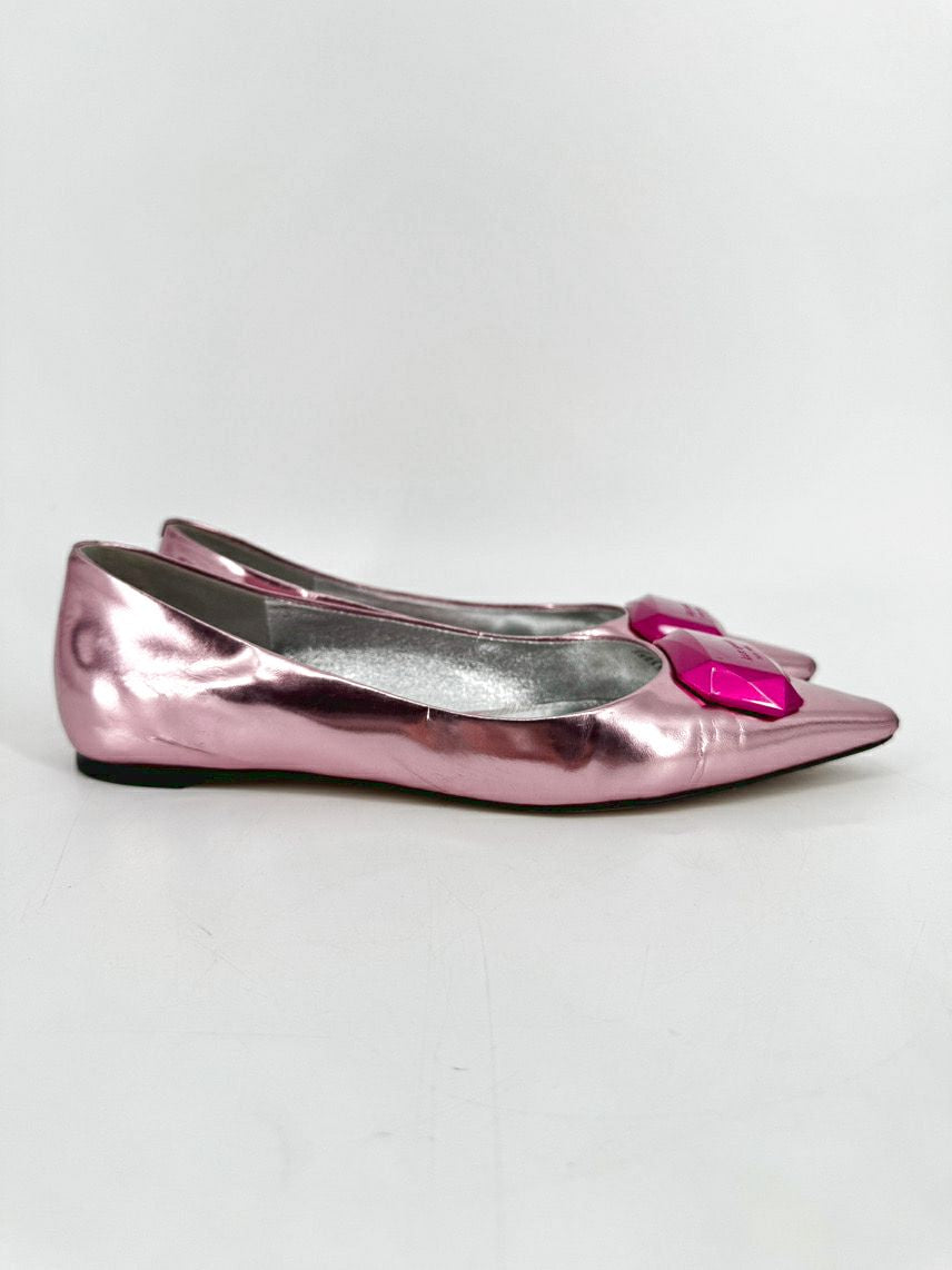 KATE SPADE Size WMNS 8.5 Pink Leather Flats