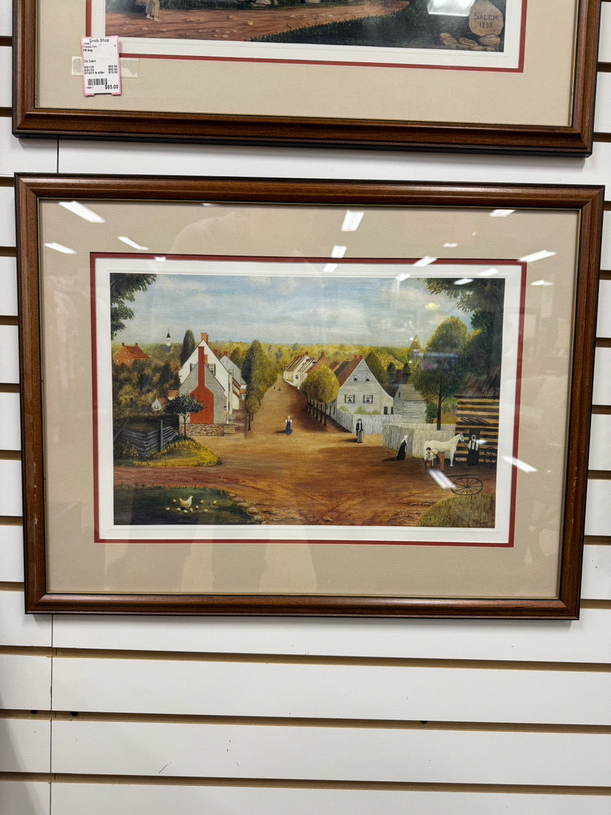 PB GRAY Old Salem Framed Print