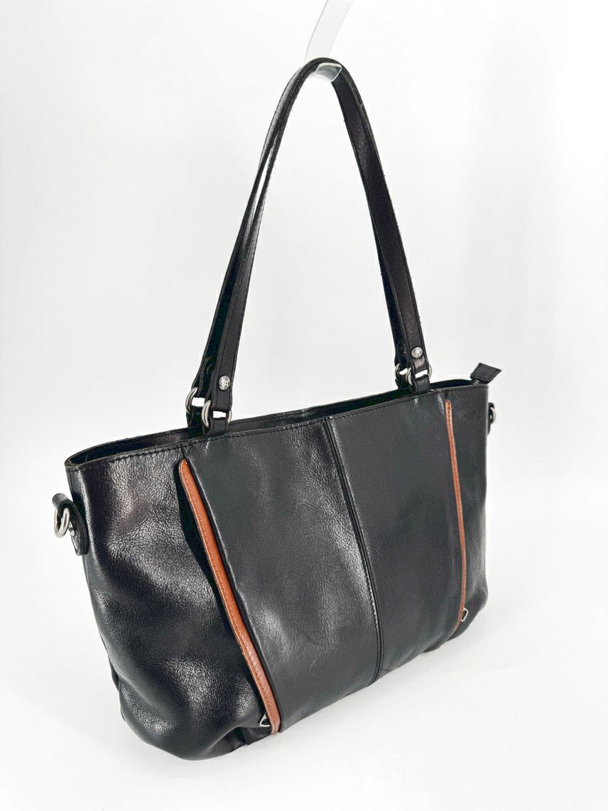 PATRICIA NASH Black & Brown Leather Purse