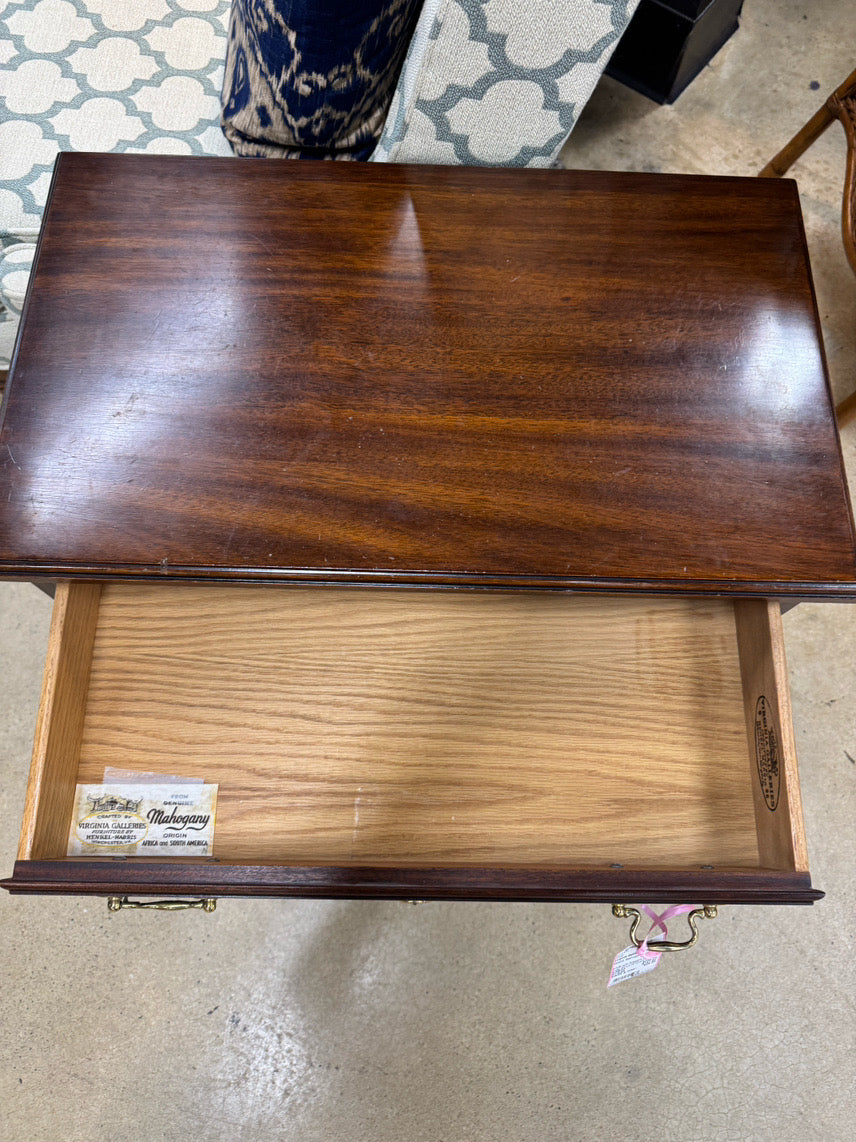 VIRGINIA GALLERIES Mahogany & Brass Pulls Small 4 Drawer Chest