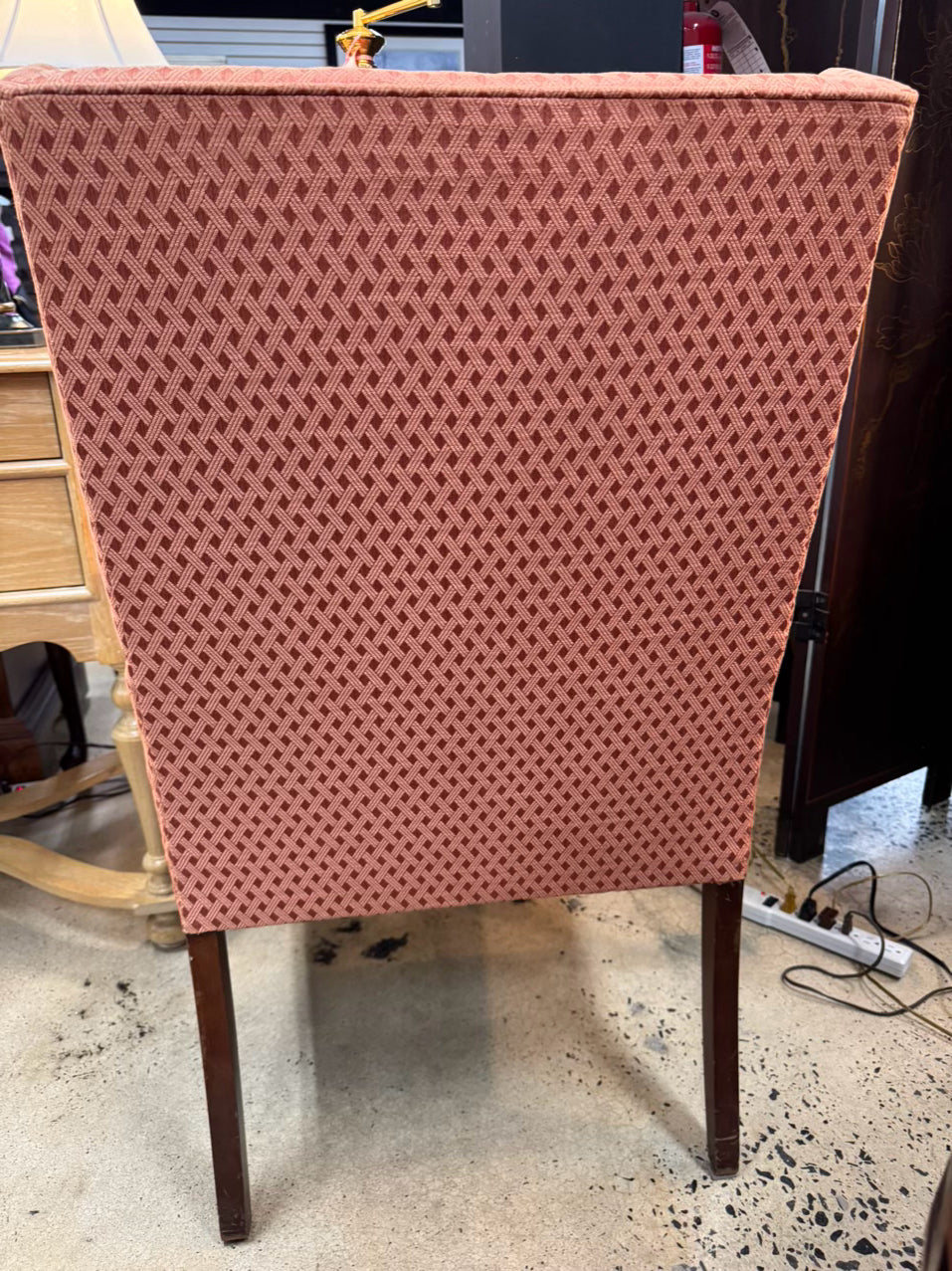 Salmon Wingback Chair