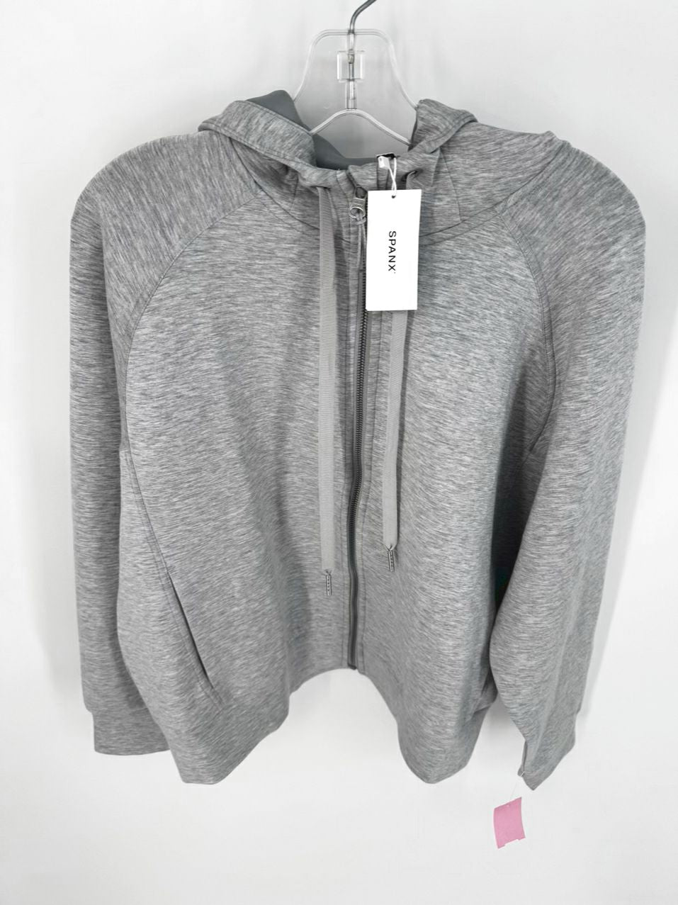 SPANX Size 1x Gray Air Essentials Hoodie NWT