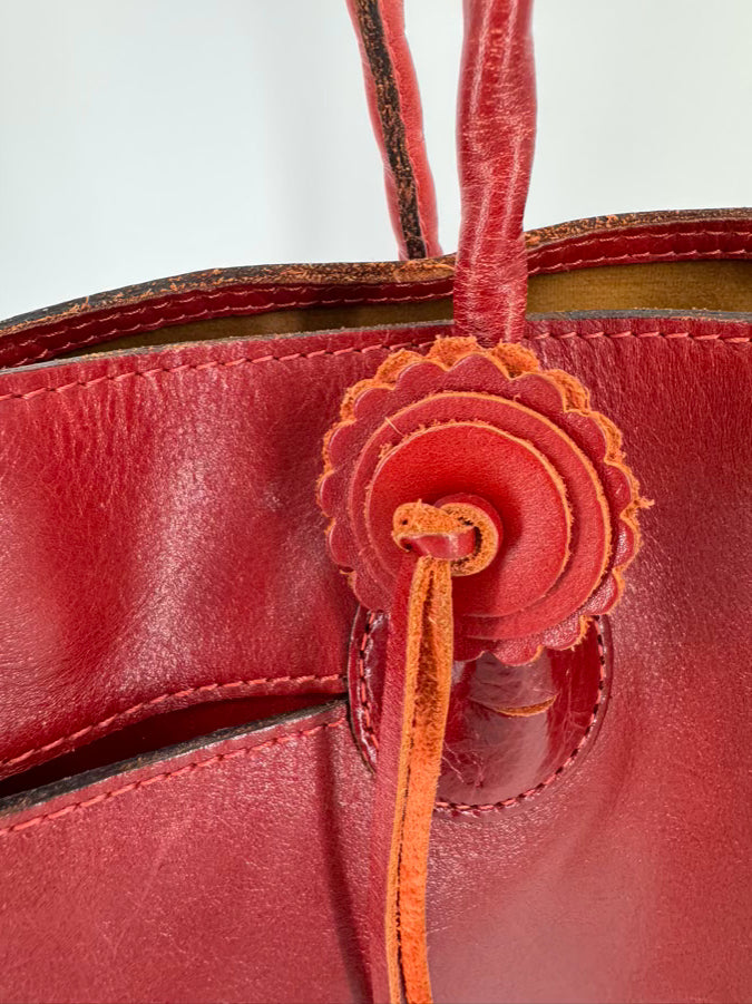 PATRICIA NASH Burgundy Leather Purse