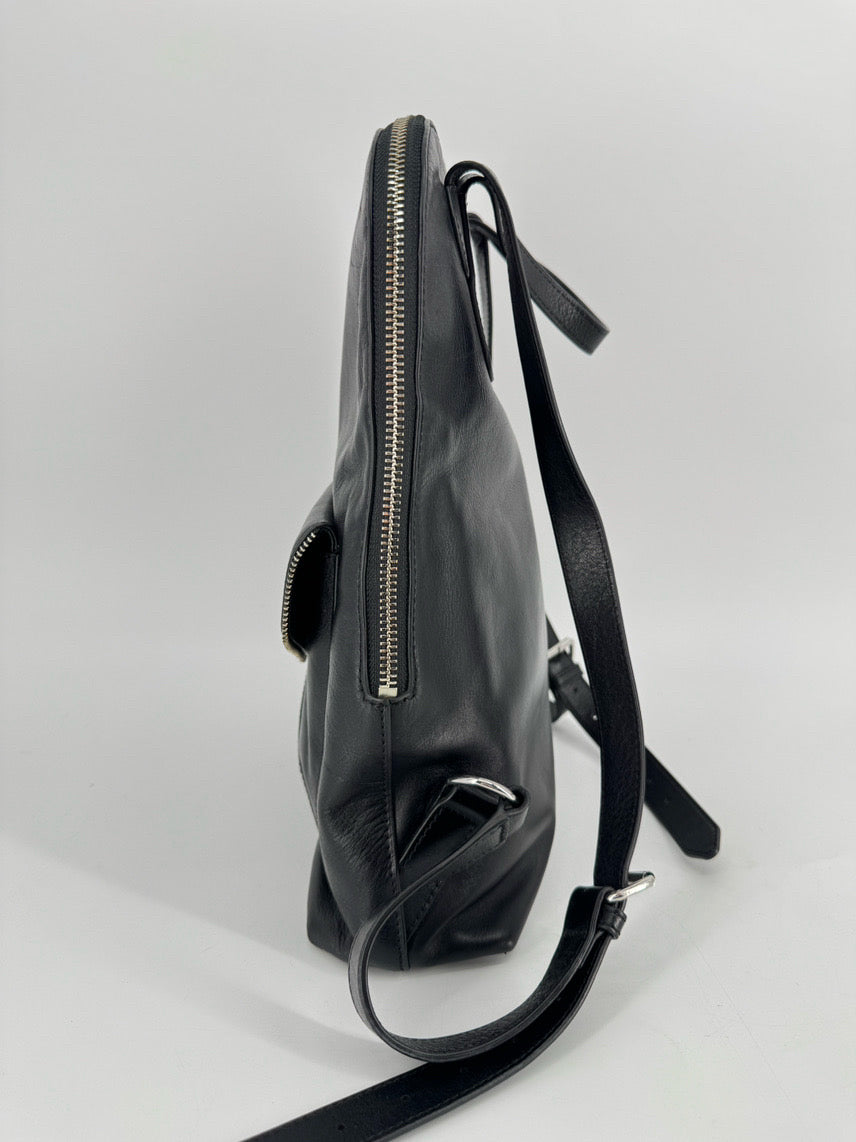 REBECCA MINKOFF Black Leather Backpack