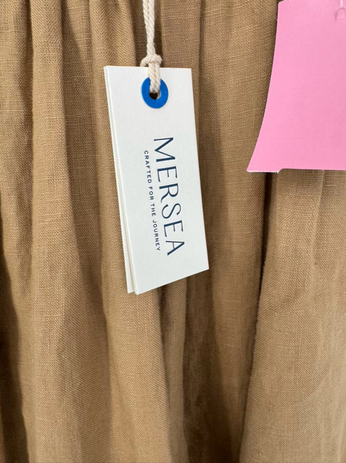 MERSEA Size S Tan Linen Poete Skirt NWT