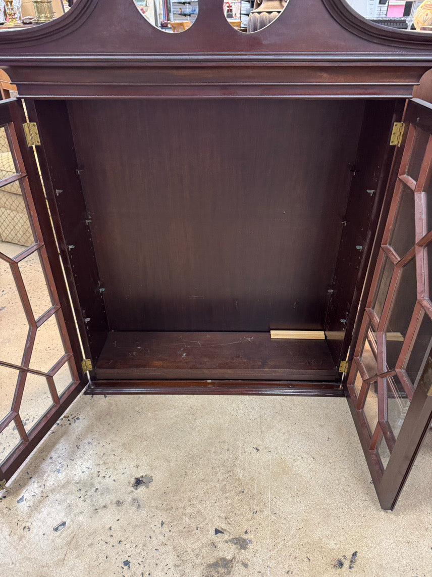 MOSER FURNITURE Wood Ball & Claw Foot Glass Doors 2-Piece Secretary