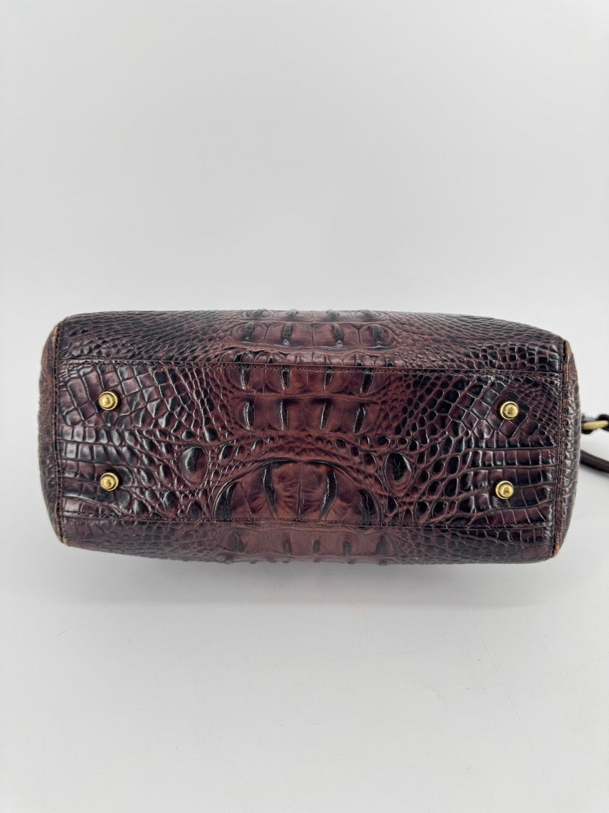 BRAHMIN Brown Embossed Leather Purse