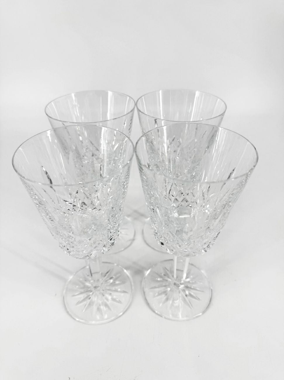 WATERFORD Crystal Lismore Set of 4 Water Goblets