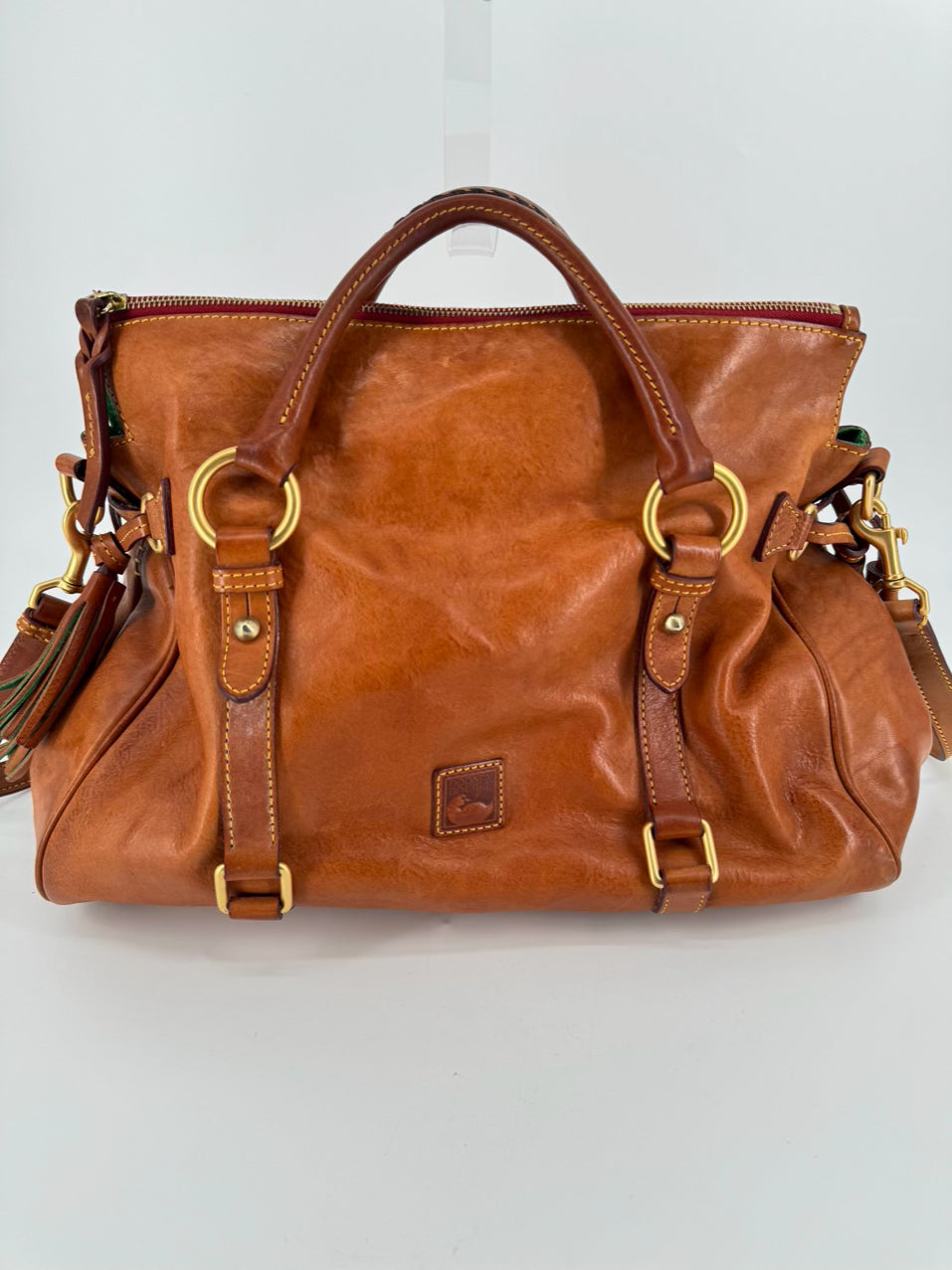 DOONEY & BOURKE Cognac Leather Crossbody Purse