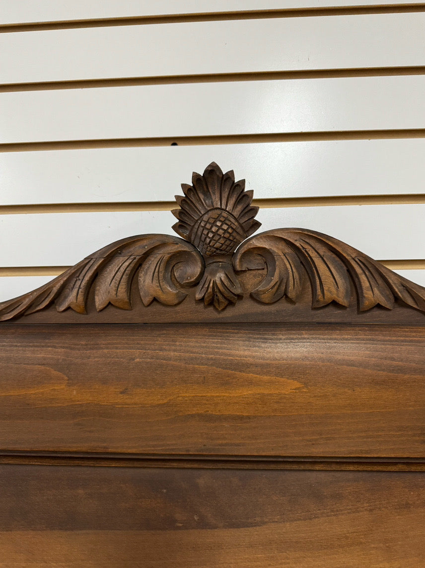 ANTIQUE Oak Mirror-Back 2-Tier Buffet