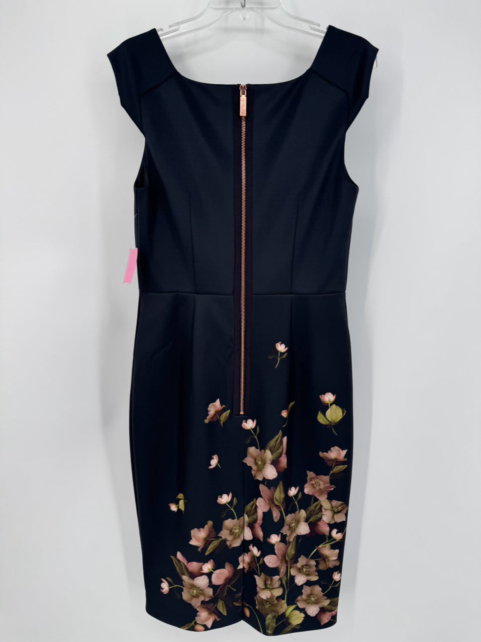 TED BAKER Size M Midnight Floral Print Sleeveless Dress