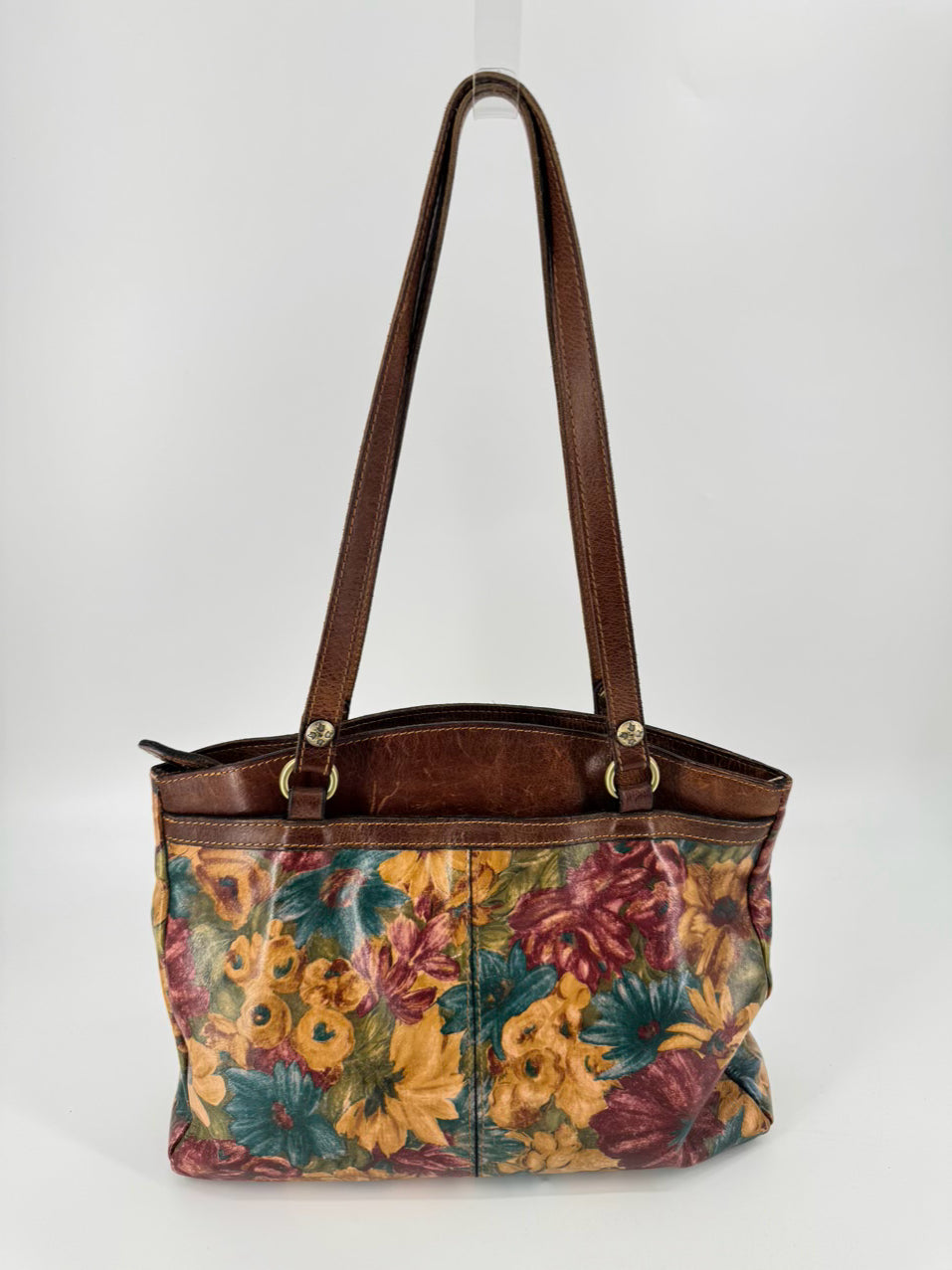 PATRICIA NASH Green & Red Floral Purse