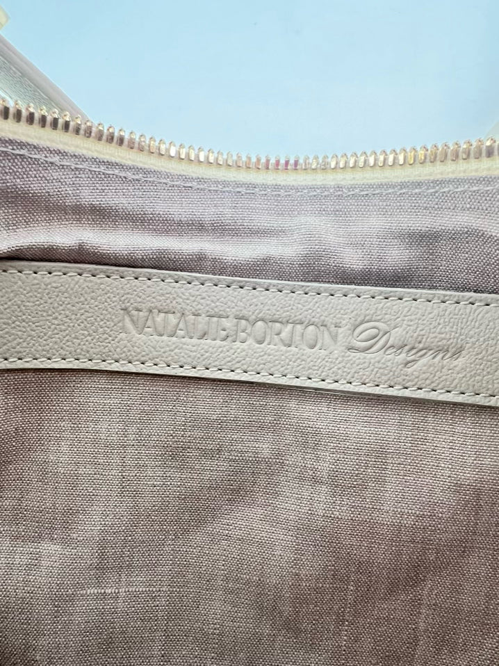 NATALIE BORTON Cream Faux Leather Crossbody Bag NWT