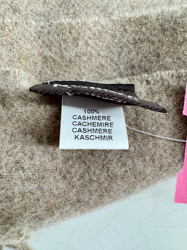 NATUZZI Light Tan Cashmere Afghan