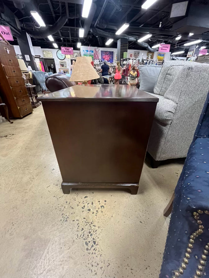 Wood 7 Drawer Desk W/ Hidden Door