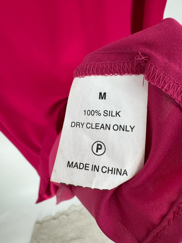 MARIE OLIVER Size M Magenta Silk Dress