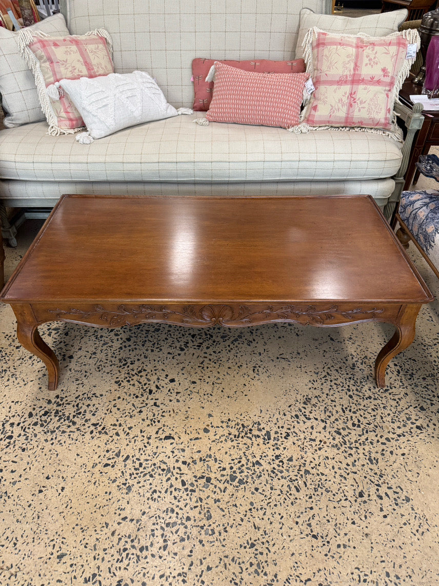 ITALY Wood Carved Detail Coffee Table