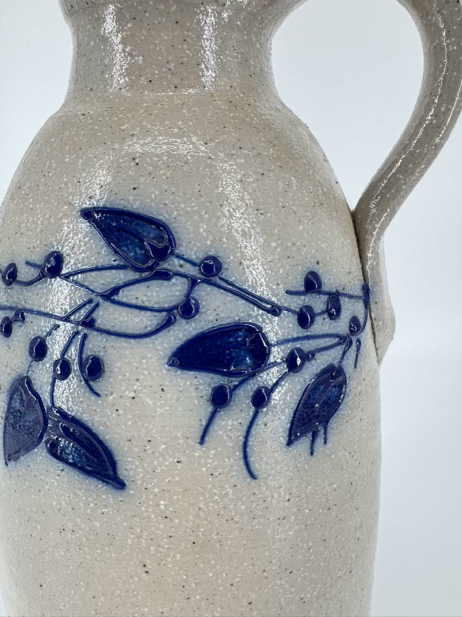SALMON FALLS Gray & Blue Stoneware Jug