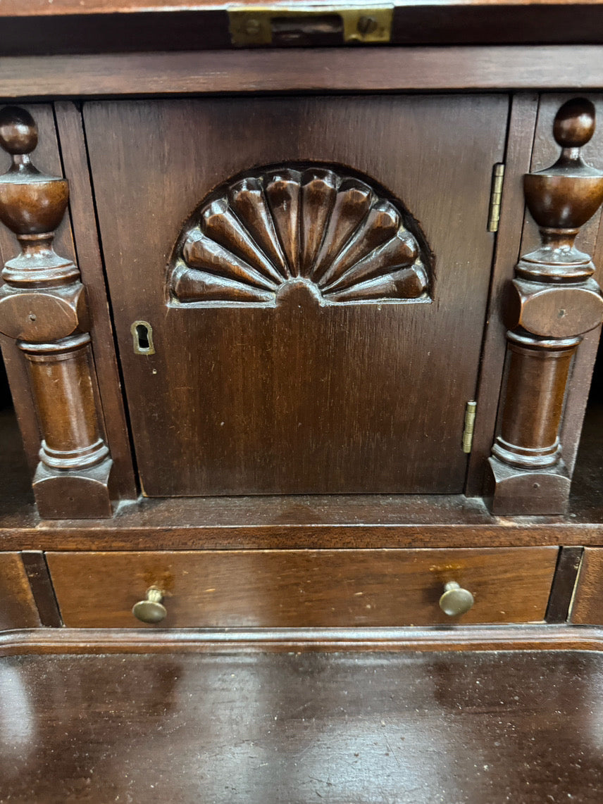 MOSER FURNITURE Wood Ball & Claw Foot Glass Doors 2-Piece Secretary