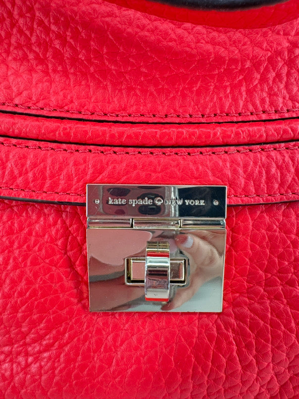KATE SPADE Neon Coral Leather Purse