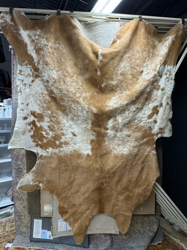 Tan & White Cowhide Area Rug