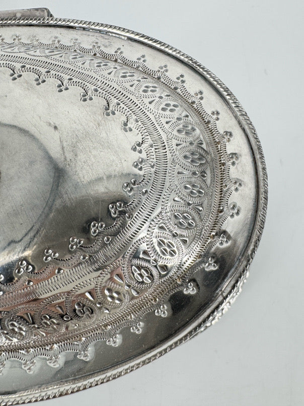 VINTAGE Silver Plate Biscuit Box