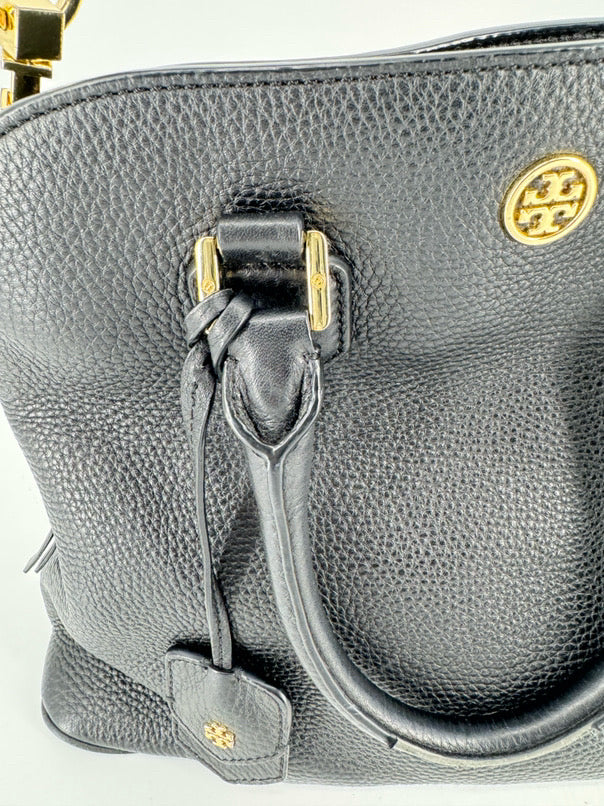 TORY BURCH Black Leather Tote Bag