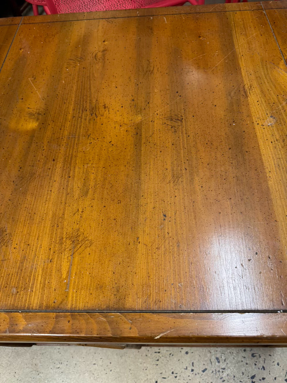 Wood Chevron Mid Century 2-Door Coffee Table
