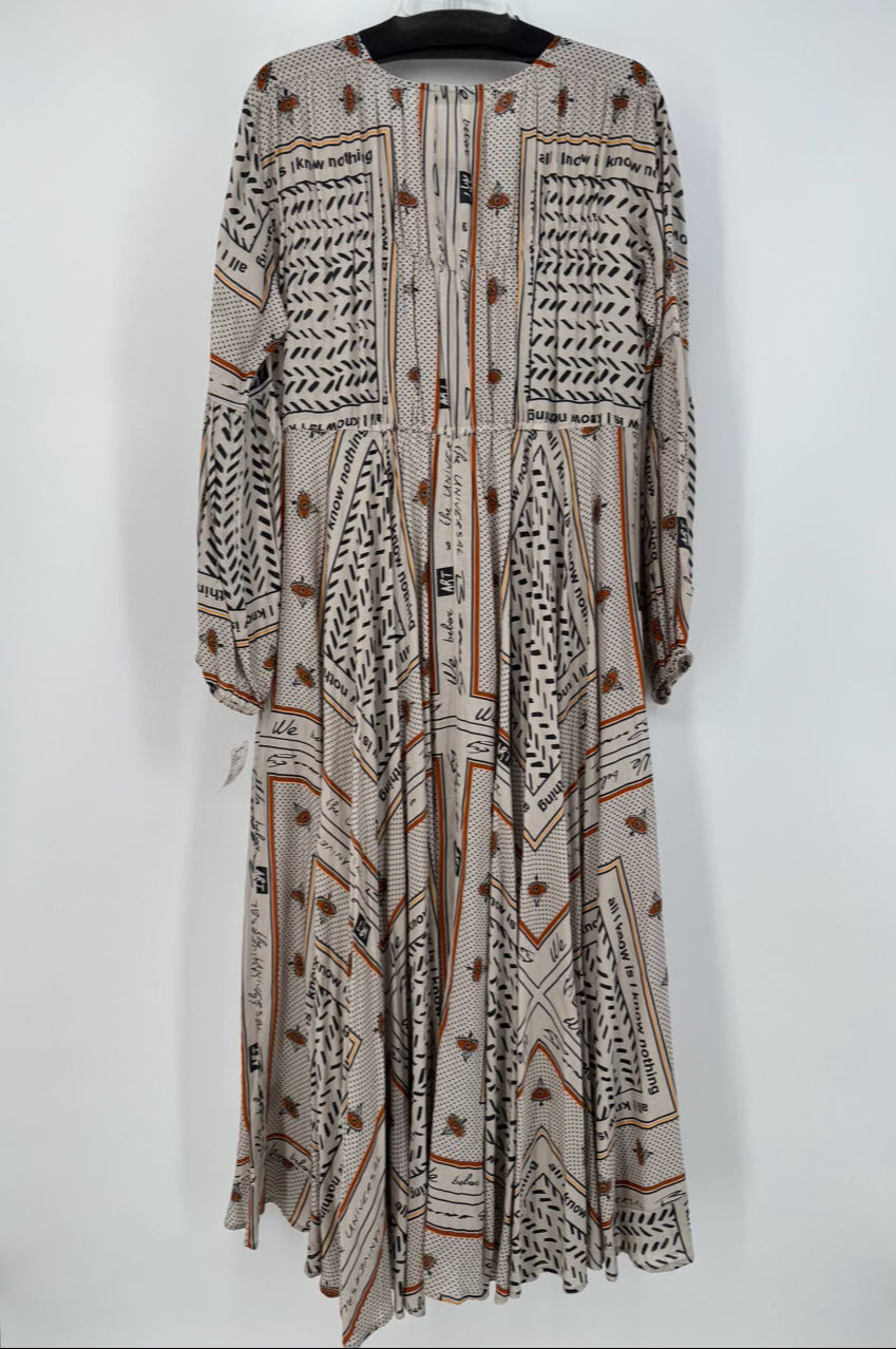 MES DEMOISELLES Size 38 Tan Print Maxi-Dress NWT