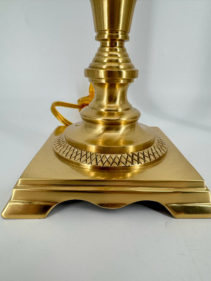 BOMBAY Brass & Glass Pair of Buffet Lamps