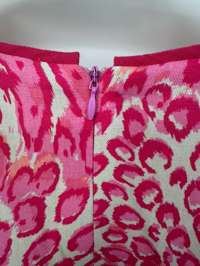 JULIE BROWN Size 8 Pink Leopard Print Shila Dress NWT