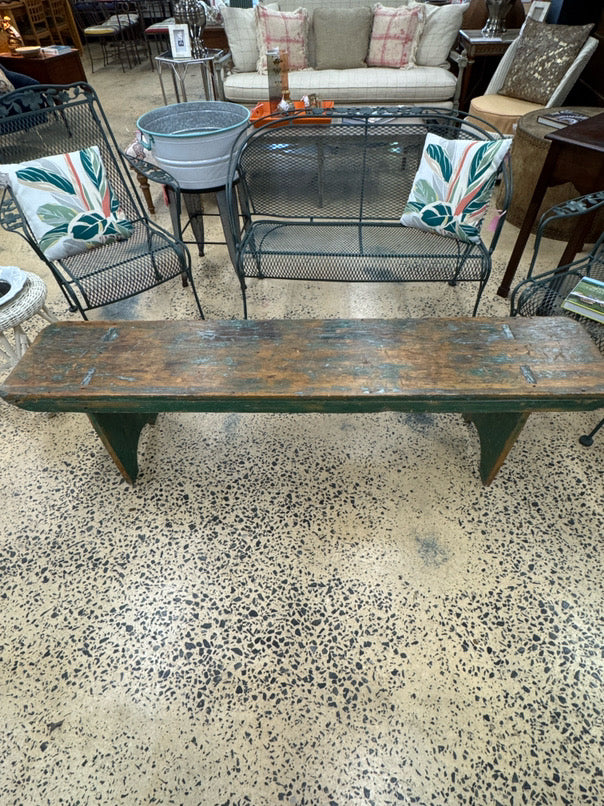 Green Wood Primitive Bench