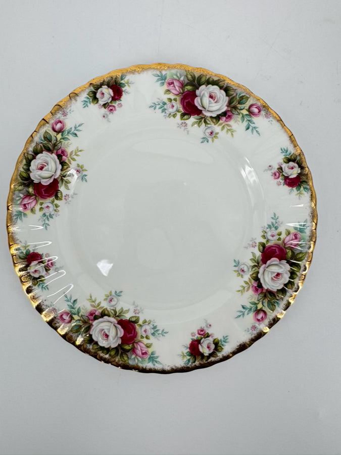 ROYAL ALBERT Pink & Green Bone China "Celebration" Dinner Set for 8
