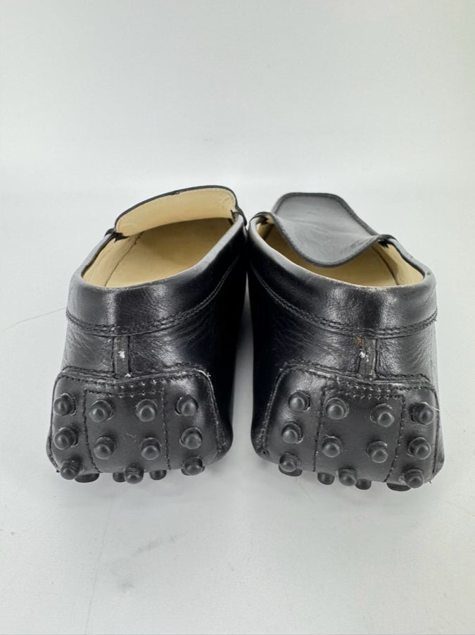 TODS Size 39 Black Leather Flats