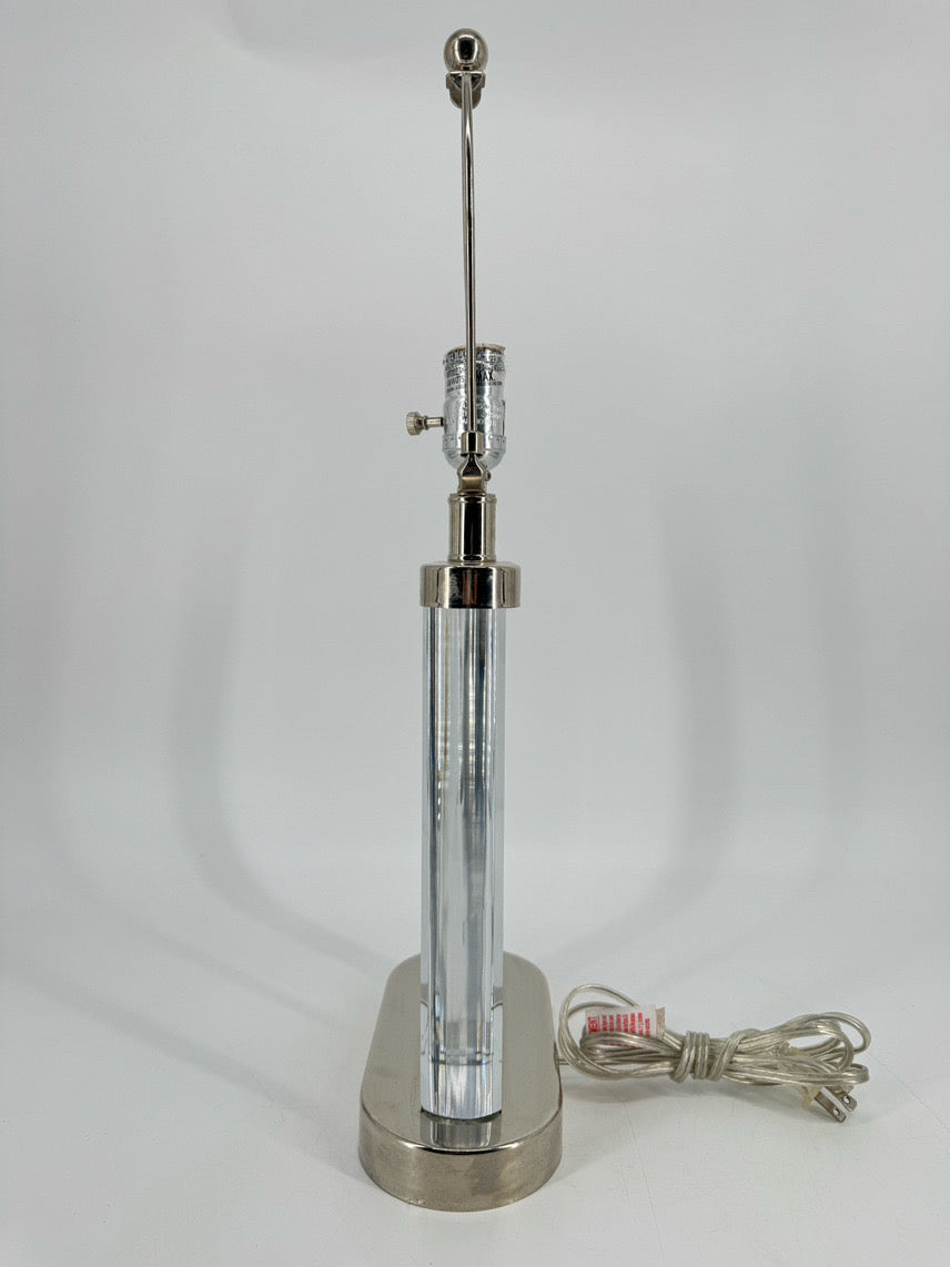 Glass & Metal Oval Lamp