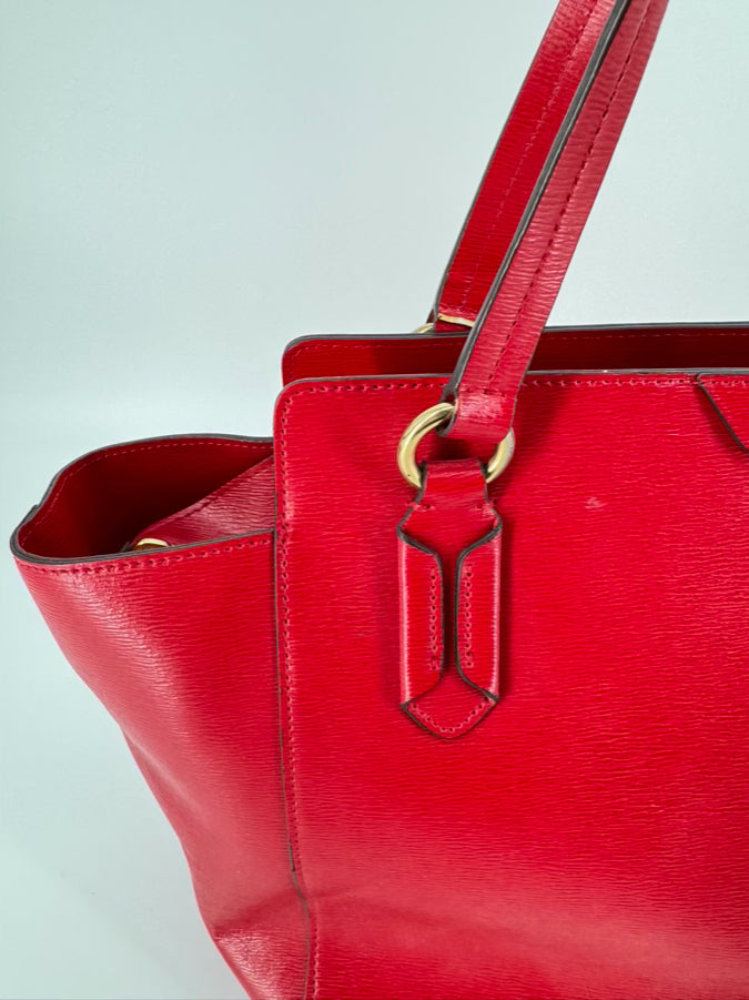 LAUREN RALPH LAUREN Cherry Red Leather Purse