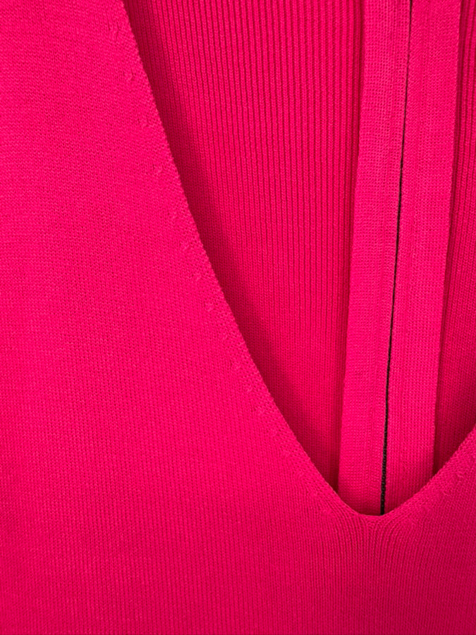 SACHIN + BABI Size XL Magenta Ruffle Detail Shalise Dress NWT