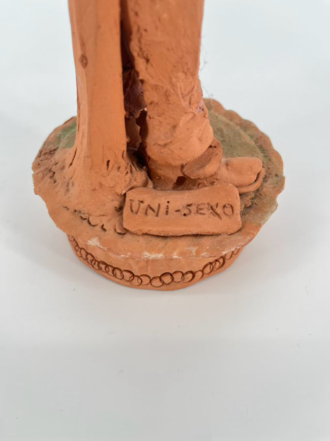 SIGNED Orange Terra Cotta A. Miguel Figure