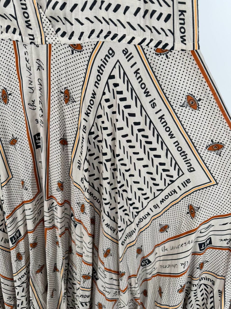 MES DEMOISELLES Size 38 Tan Print Maxi-Dress NWT
