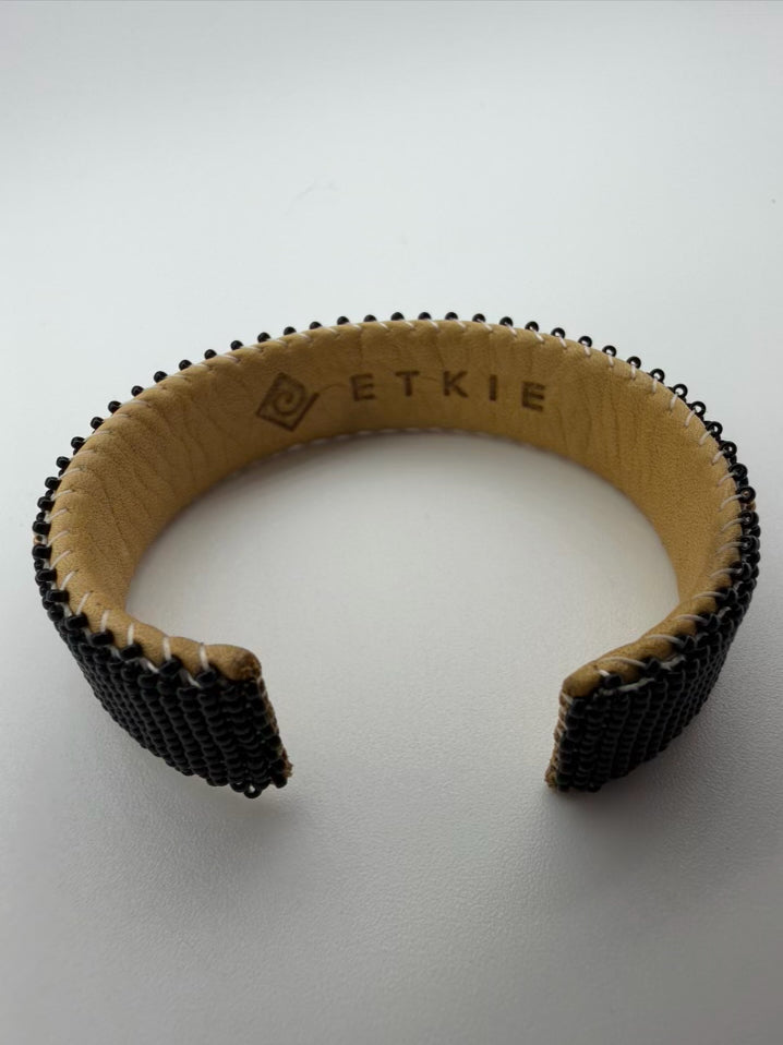 ETKIE Honor Medium Black Beaded Cuff