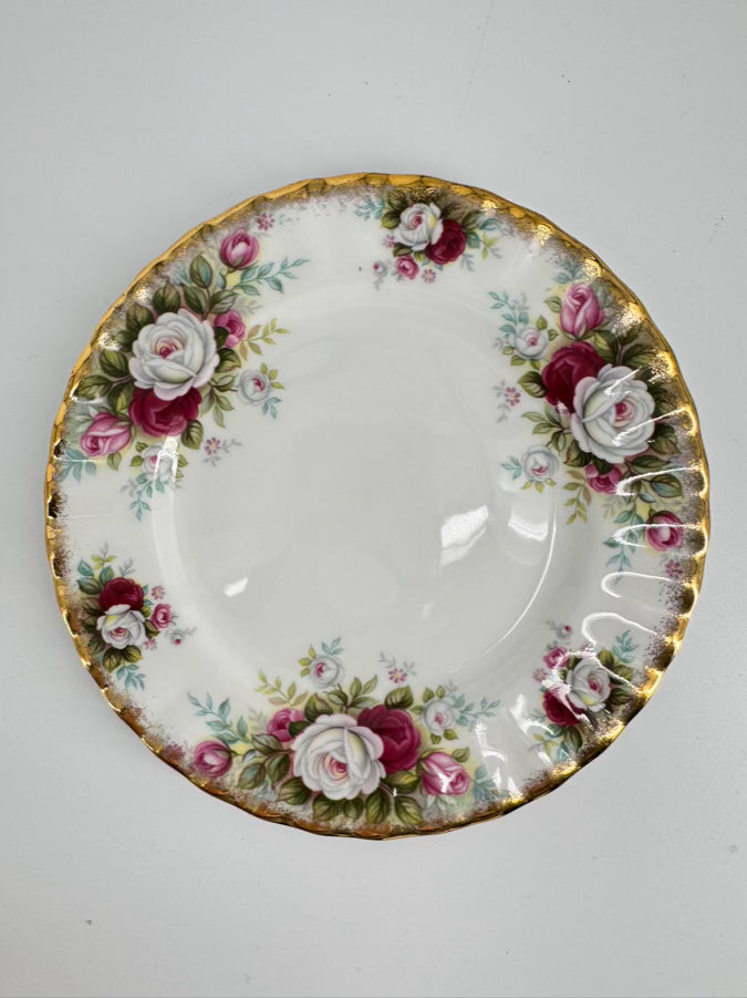 ROYAL ALBERT Pink & Green Bone China "Celebration" Dinner Set for 8
