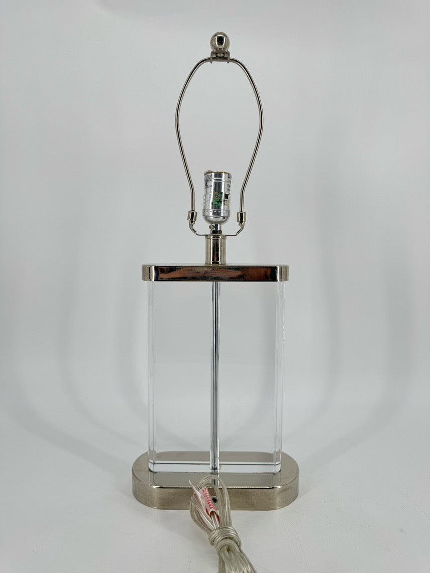Glass & Metal Oval Lamp