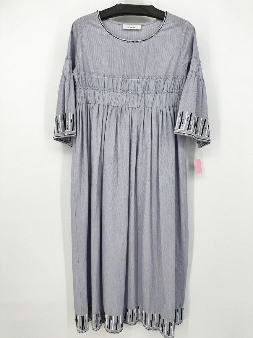 JUCCA Size S Blue Beaded Detail Maxi-Dress