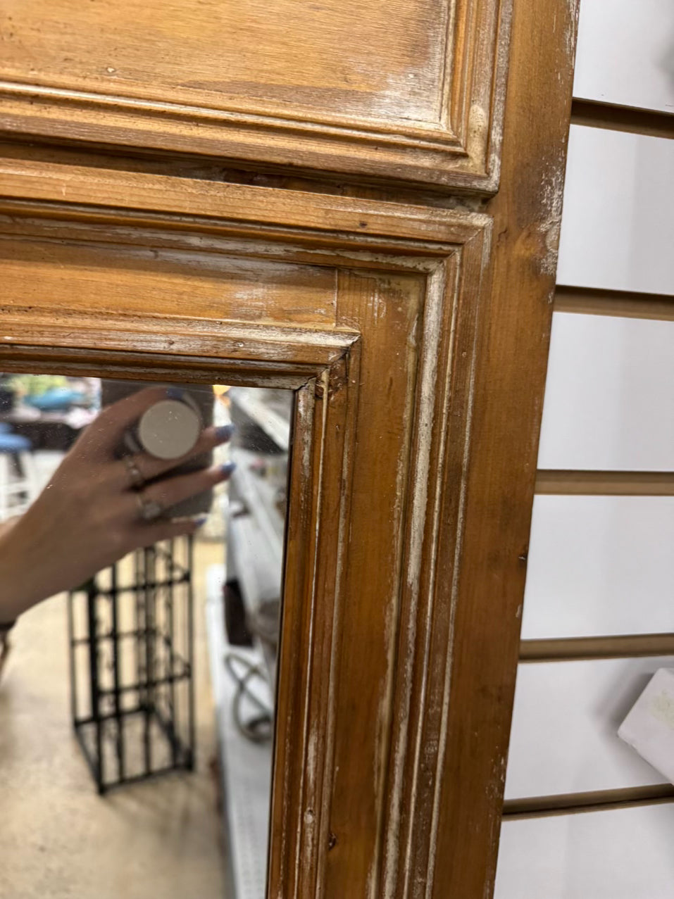 Carved Wood Birds Mirror